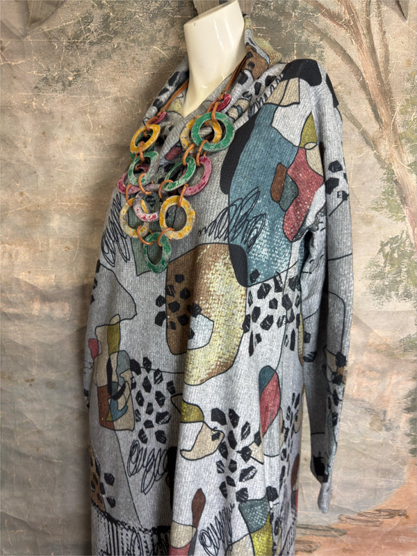 D102BR Cowlneck L/Slv Dress