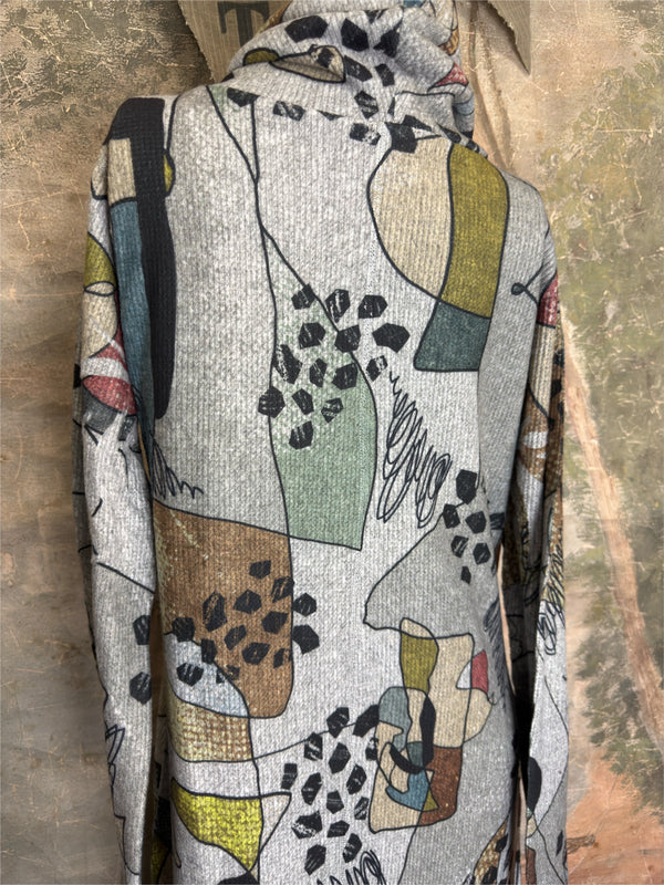 D102BR Cowlneck L/Slv Dress
