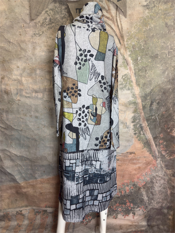 D102BR Cowlneck L/Slv Dress