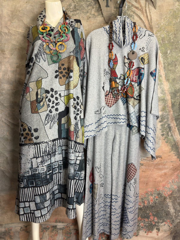 D102BR Cowlneck L/Slv Dress