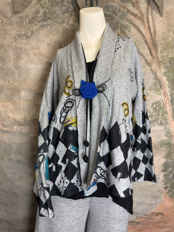 C095BR L/Slv Cardi w/pocks- Little Snoops