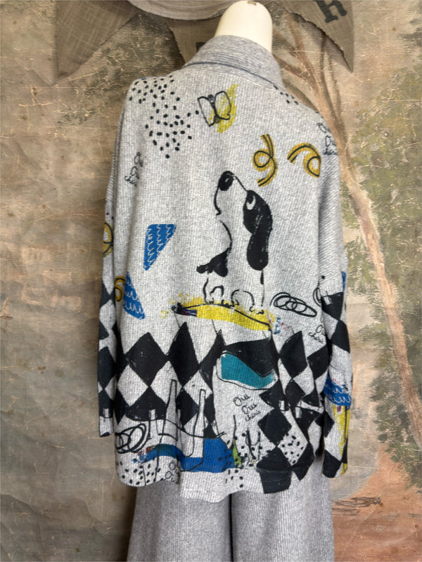 C095BR L/Slv Cardi w/pocks- Little Snoops
