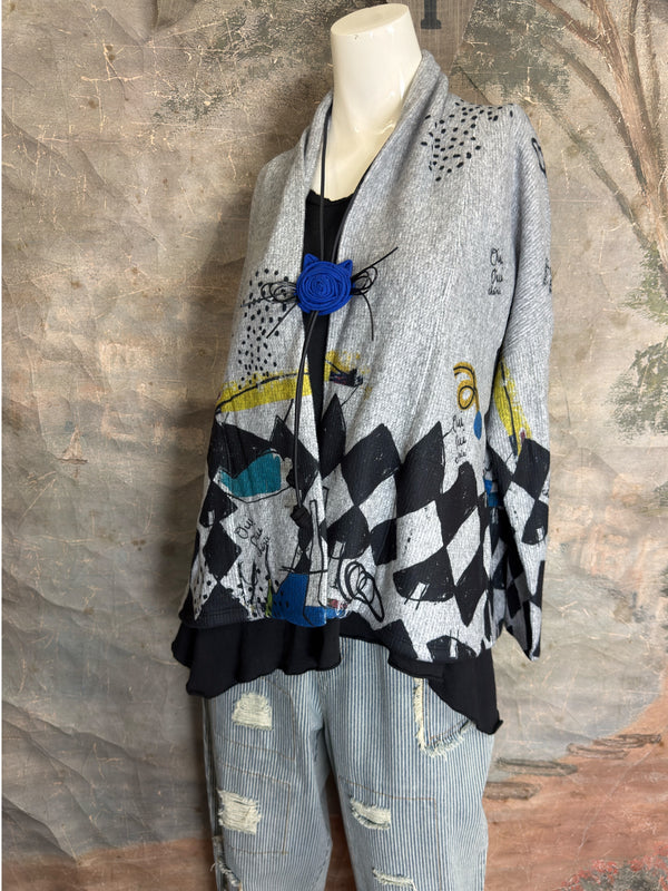C095BR L/Slv Cardi w/pocks- Little Snoops