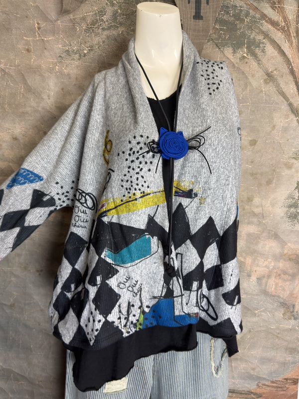 C095BR L/Slv Cardi w/pocks- Little Snoops