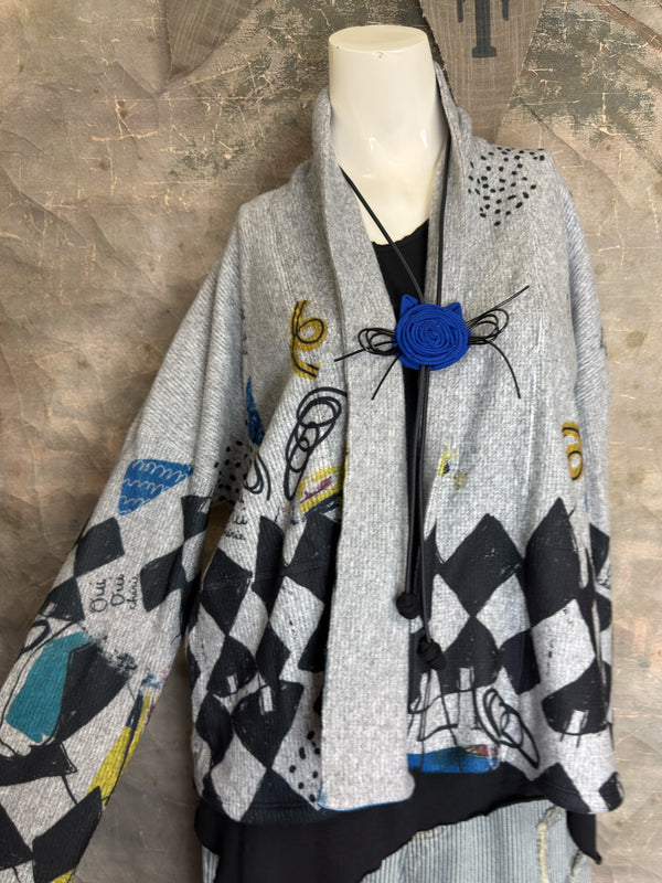 C095BR L/Slv Cardi w/pocks- Little Snoops