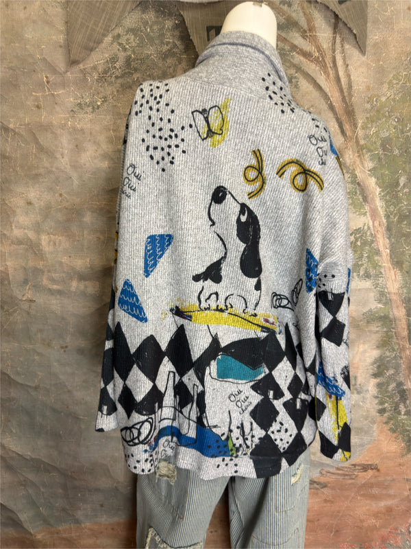 C095BR L/Slv Cardi w/pocks- Little Snoops