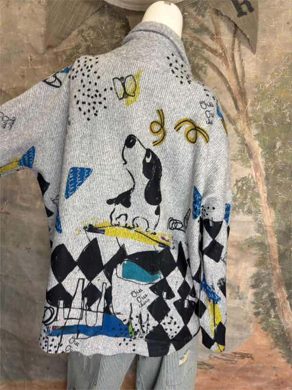C095BR L/Slv Cardi w/pocks- Little Snoops