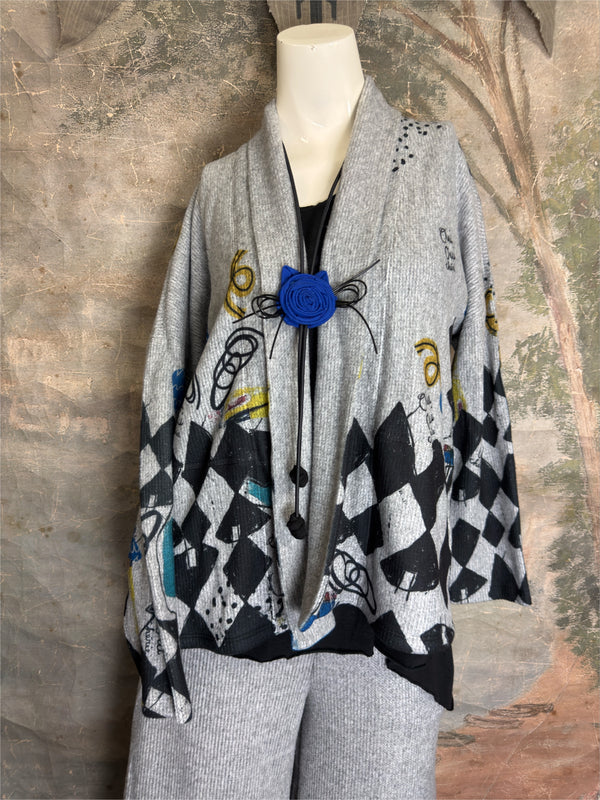 C095BR L/Slv Cardi w/pocks- Little Snoops