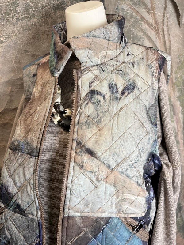 25722 Double Zip Puffer Vest