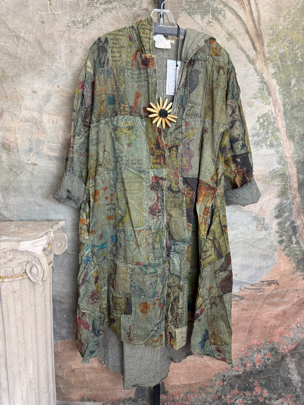 PL-345J Patchwork Artprint Duster