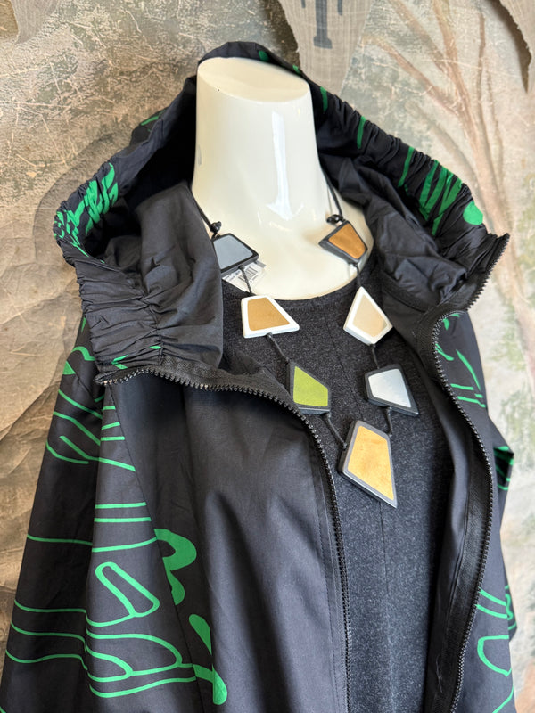 1029 City Scribble Jacket-Green