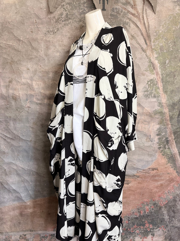 W601 Lina Jacket-Black w white dots