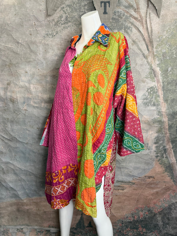 1013w Long Kurta Shirt Dress-Suzie Q