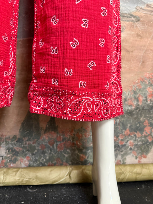 5791 Bandana Crop Pant-RED