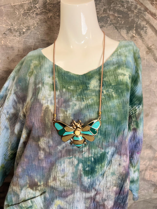 RS662 Lyle Tunic Dress-Waterlilies