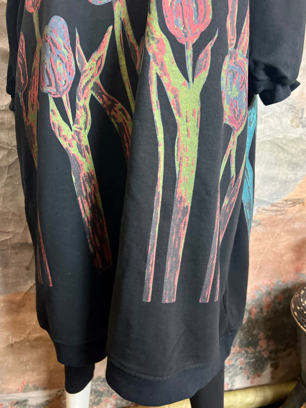 TBG Graffiti Tulips Sweatshirt Tunic