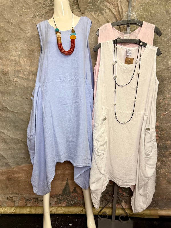 MP-HLD1066 Lagenlook Dress-Kentucky Blue