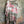 Load image into Gallery viewer, Tie-dye floral kimono duster in pink and olive with gold rose print, styled with colorful disc necklace - 3
