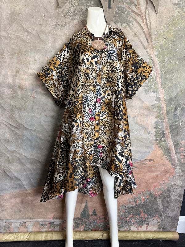AD26-01 The High-Low Echo Dress-Safari Flair