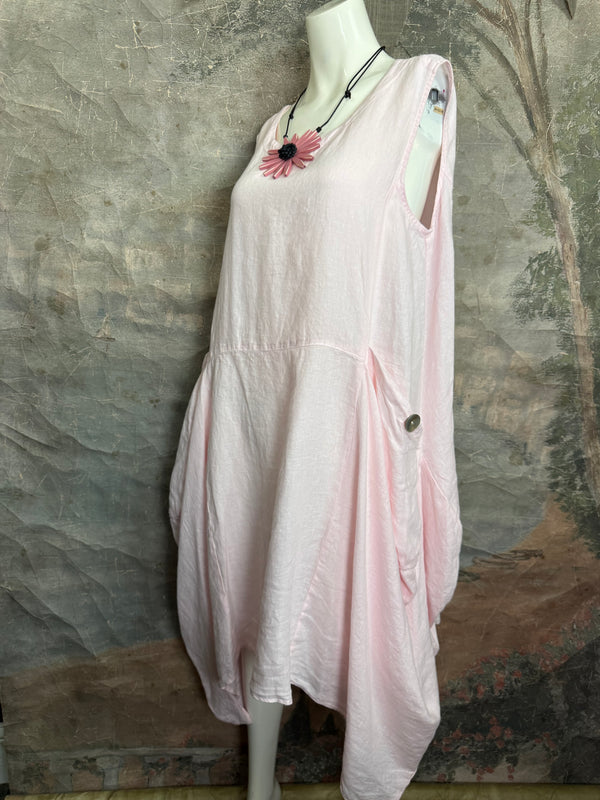 MP-HLD1066 Lagenlook Dress-Pink
