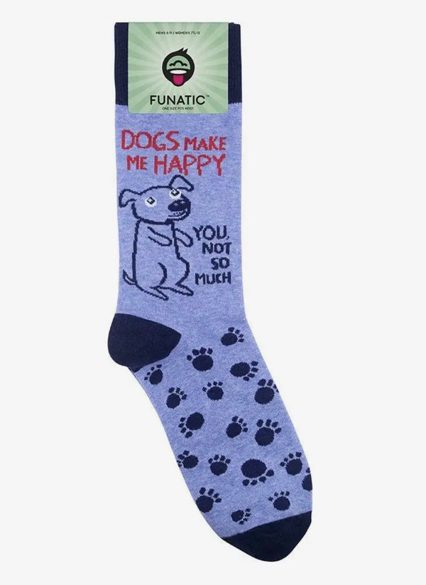 Art To Wear Novelty Socks-Dogs Make Me Happy 🐕 You not so much. 😂