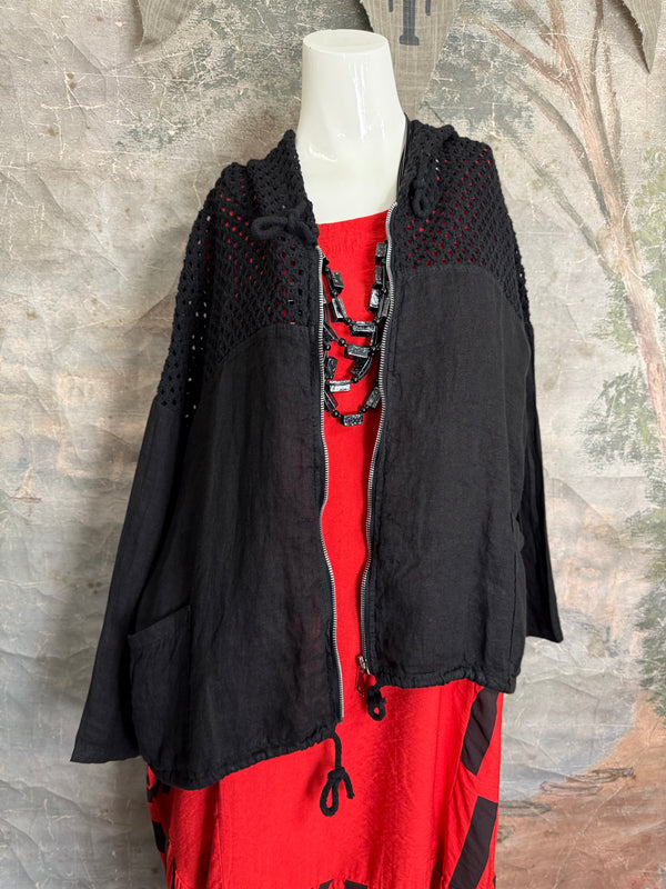 92076 Mix Net Jacket-Black