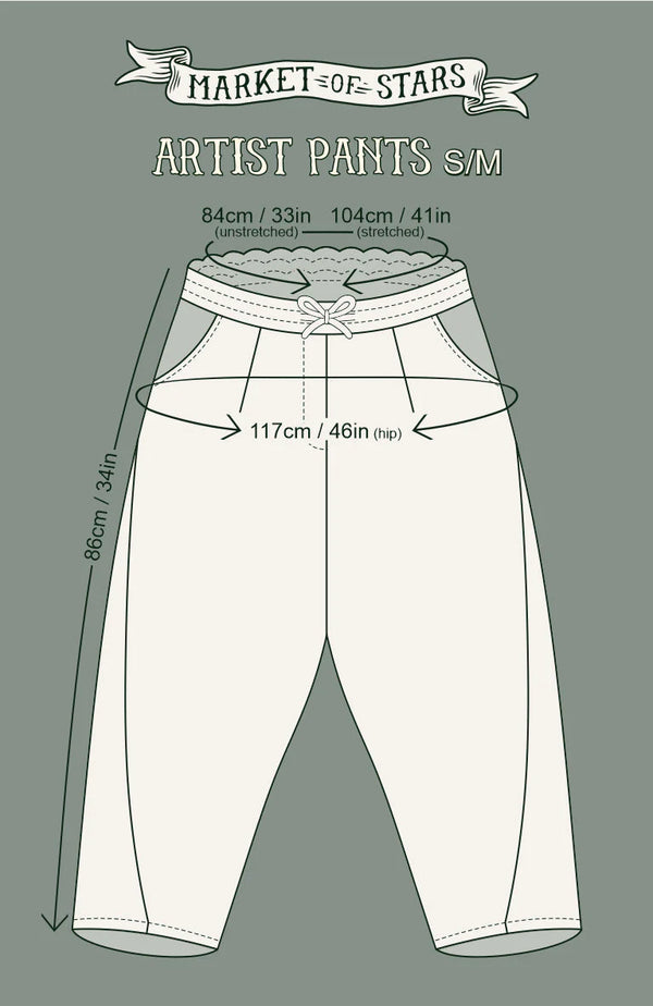 MOTS Linen Crop Artist Pant-Art of life