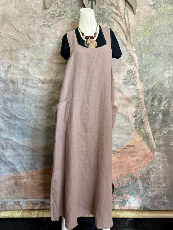MP- HLD1052 OVERALL LONG DRESS-Mocha