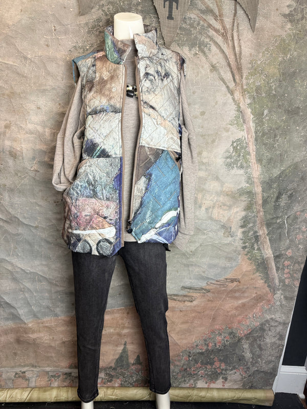 25722 Double Zip Puffer Vest