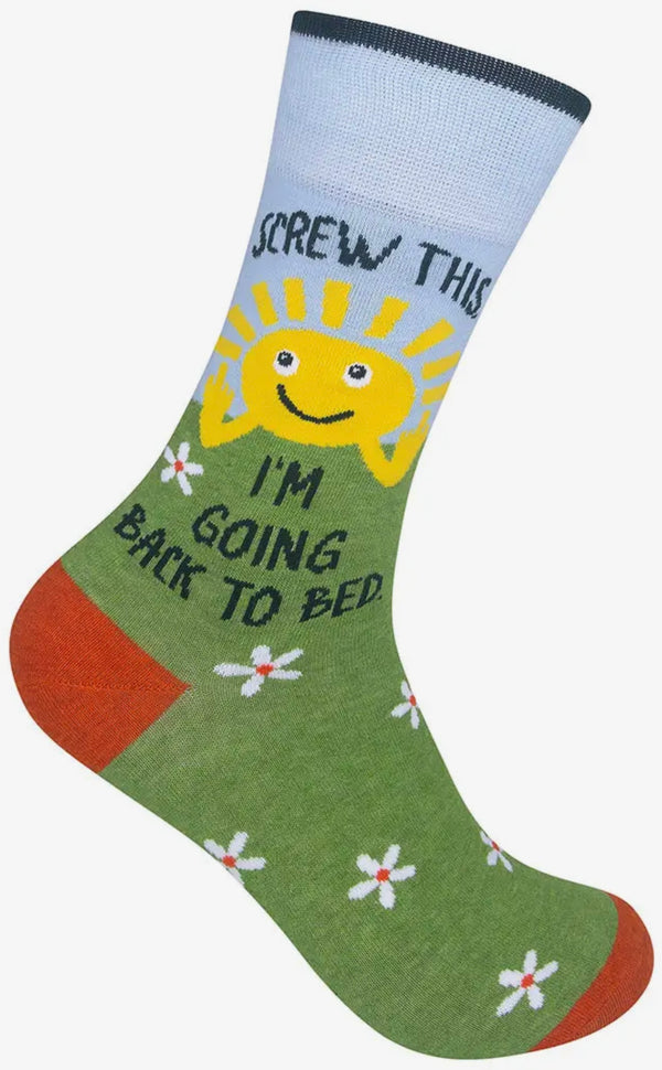 Art To Wear Novelty Socks-Back to bed