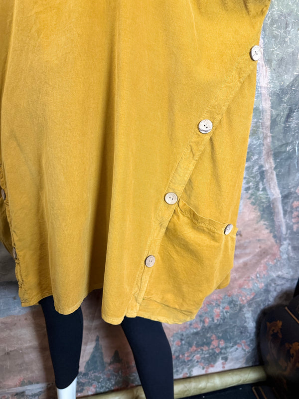 91983 Corduroy Pocket Tunic-Mustard
