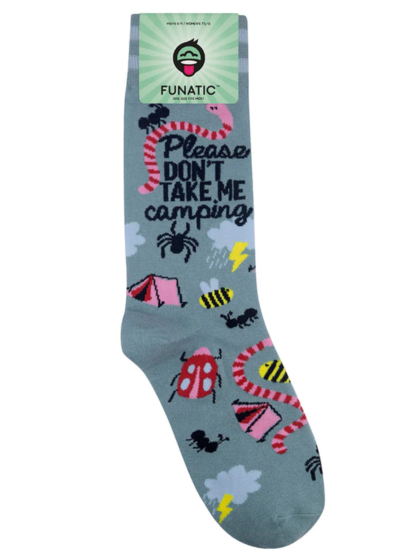 Art To Wear Novelty Socks-pls don’t take me camping