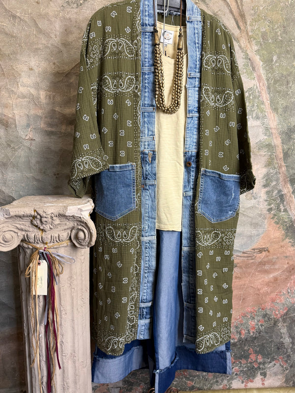 5783 Bandana Long Cardigan