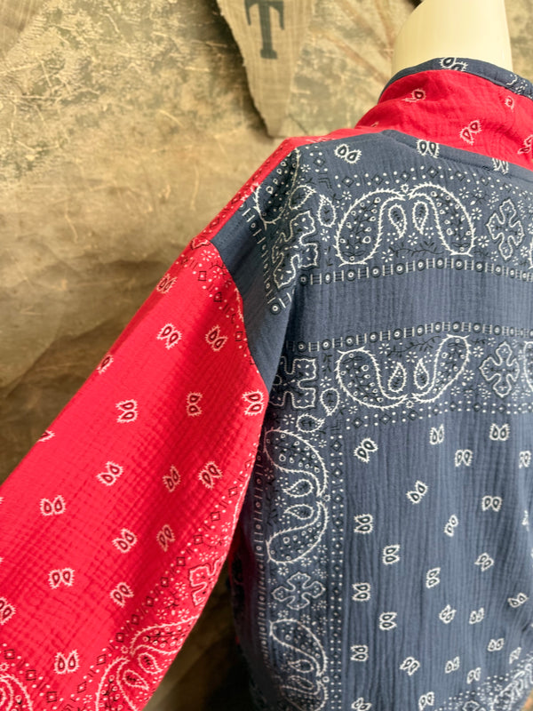 5756 Bandana Mix Cardigan