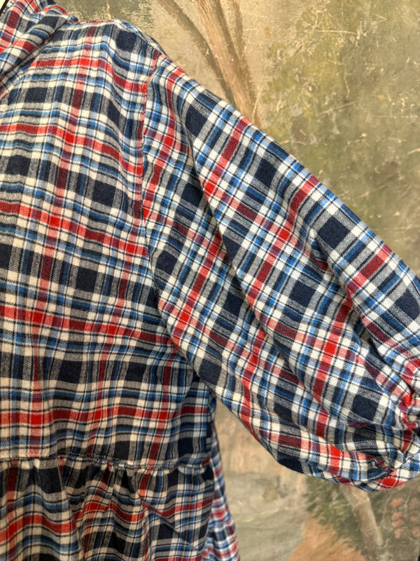 5428 Plaid Babydoll Tunic