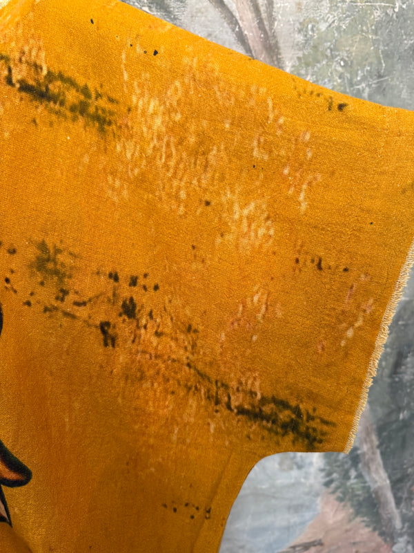 782 High Low Linen Tunic Top-Sunflower/Gold