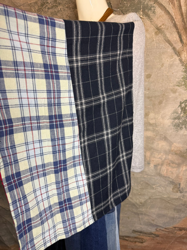 5576 Flannel Band Tee Topper-F