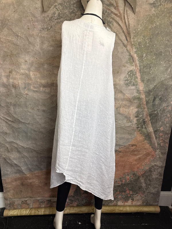 751 Artistry Layered Tank Dress-White