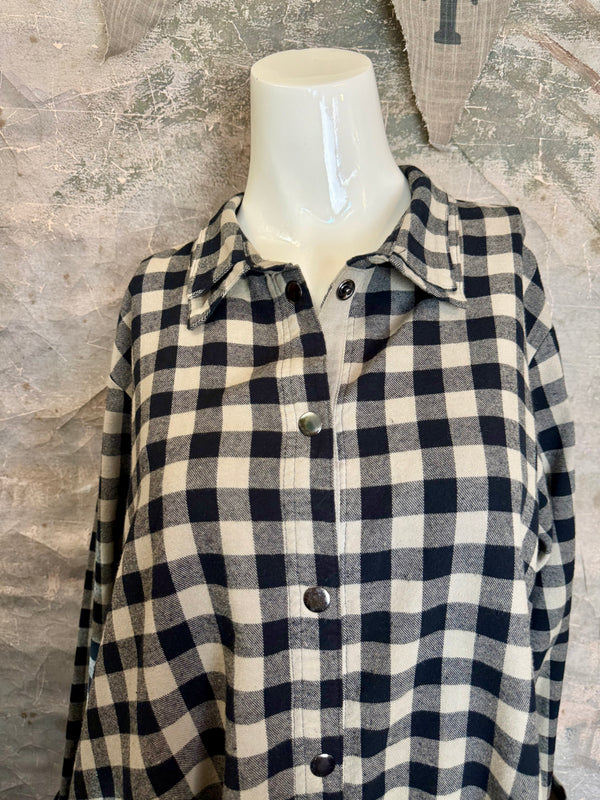 2500-2077 Plaid Placket Shirt-Fennel
