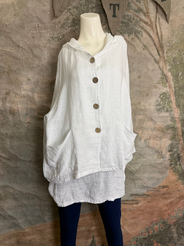 92112-62 Hoodie Jacket-White