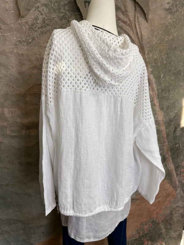 92076 Mix Net Jacket-White