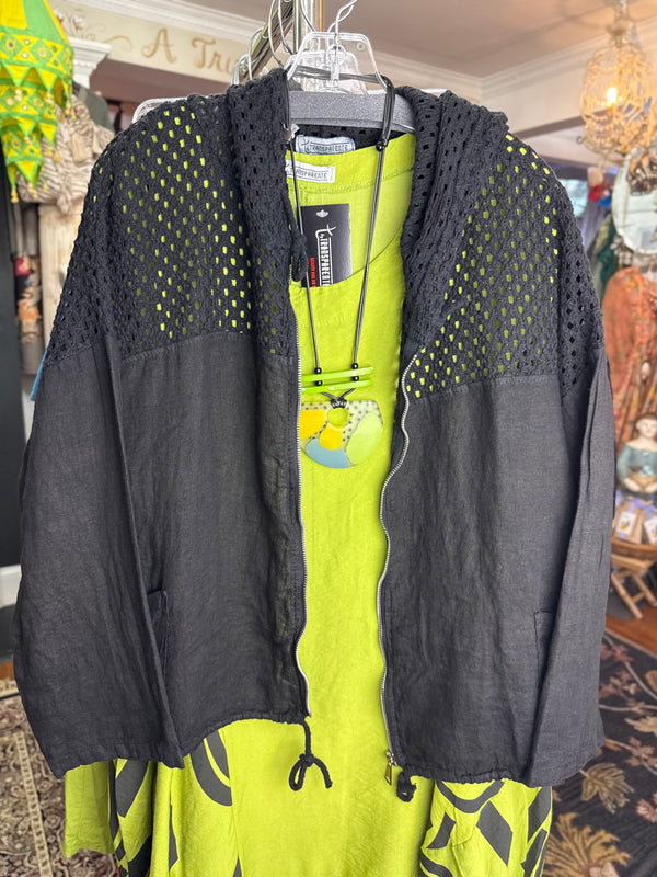 92076 Mix Net Jacket-Black
