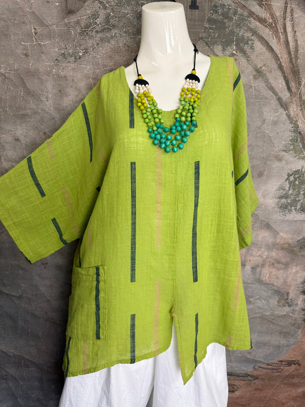 6653S Stripe Top-KIWI
