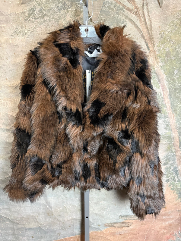 5764 Faux Fur Mink Short Coat