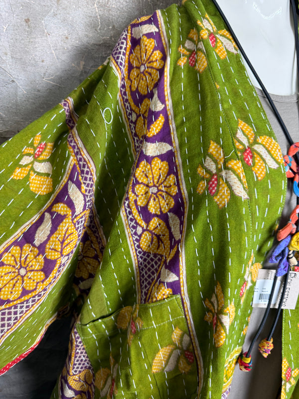 1040w Kantha Long Sleeve Jacket-Eve