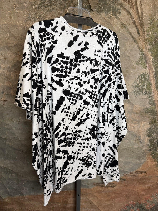 715CL-Burst Oversized Tunic Tee-WHITE