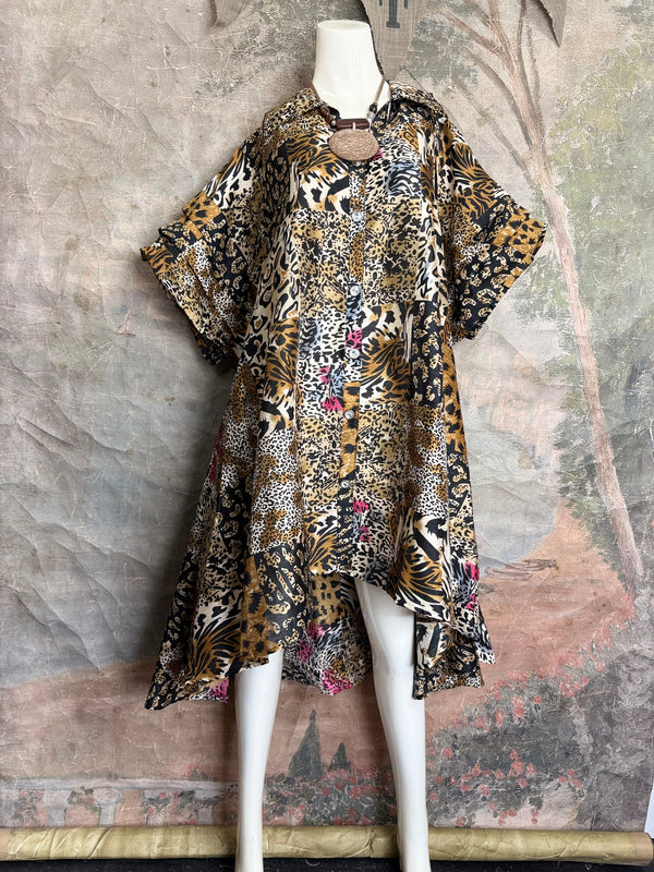 AD26-01 The High-Low Echo Dress-Safari Flair