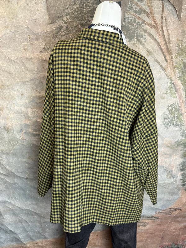 2500-2165 Small Check Big Shirt-Teak