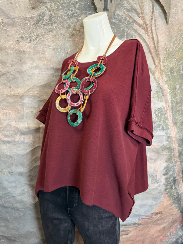 8300-3061 Pullover Vest Topper-Red Indigo