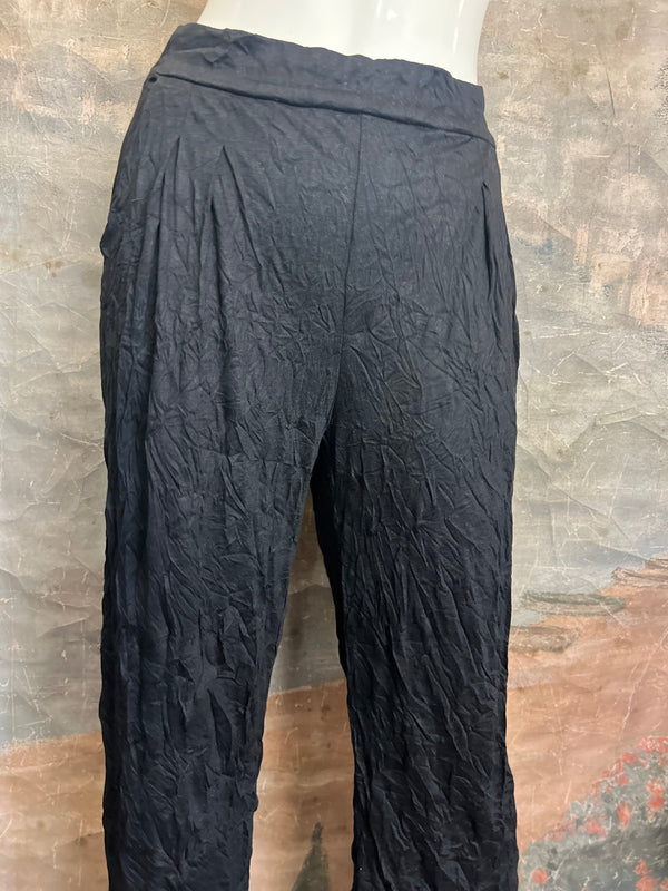 24054 Crinkle Pants-Black